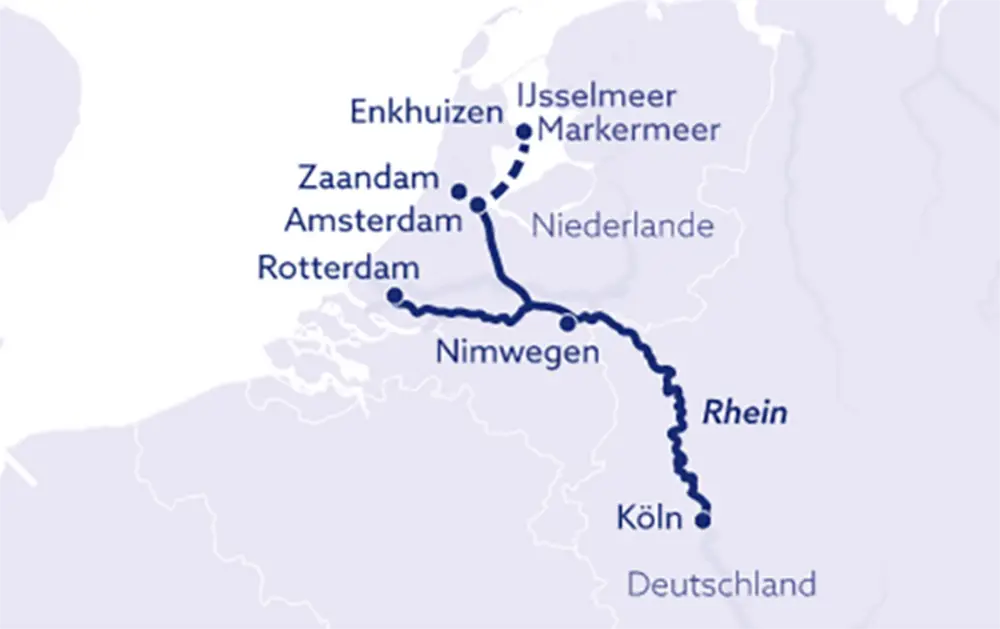 Reisekarte NICKO Cruises- Ein Tulpenmeer für die Sinne auf dem Rhein