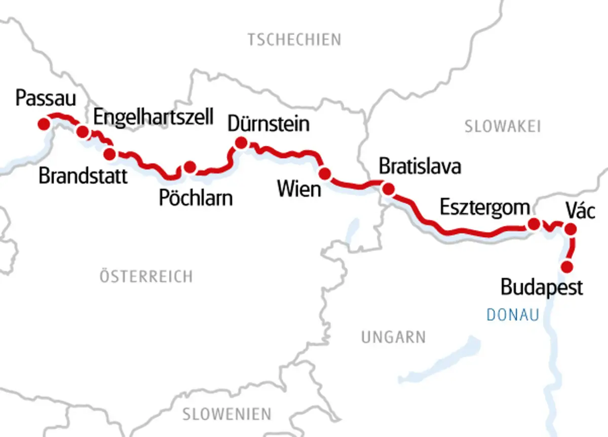 Reisekarte Donauimpressionen